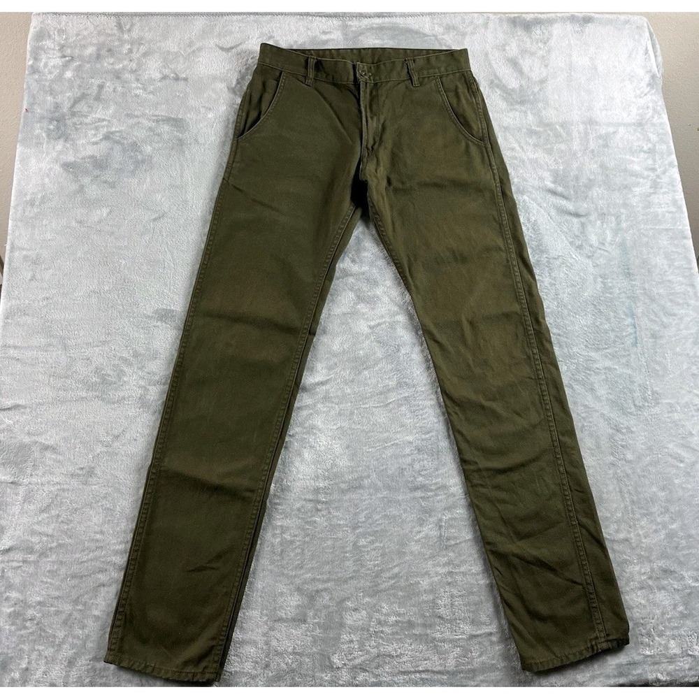 Railcar Fine Goods Pants Mens 32x34 Green Flight Trouser Duck Canvas USA Made